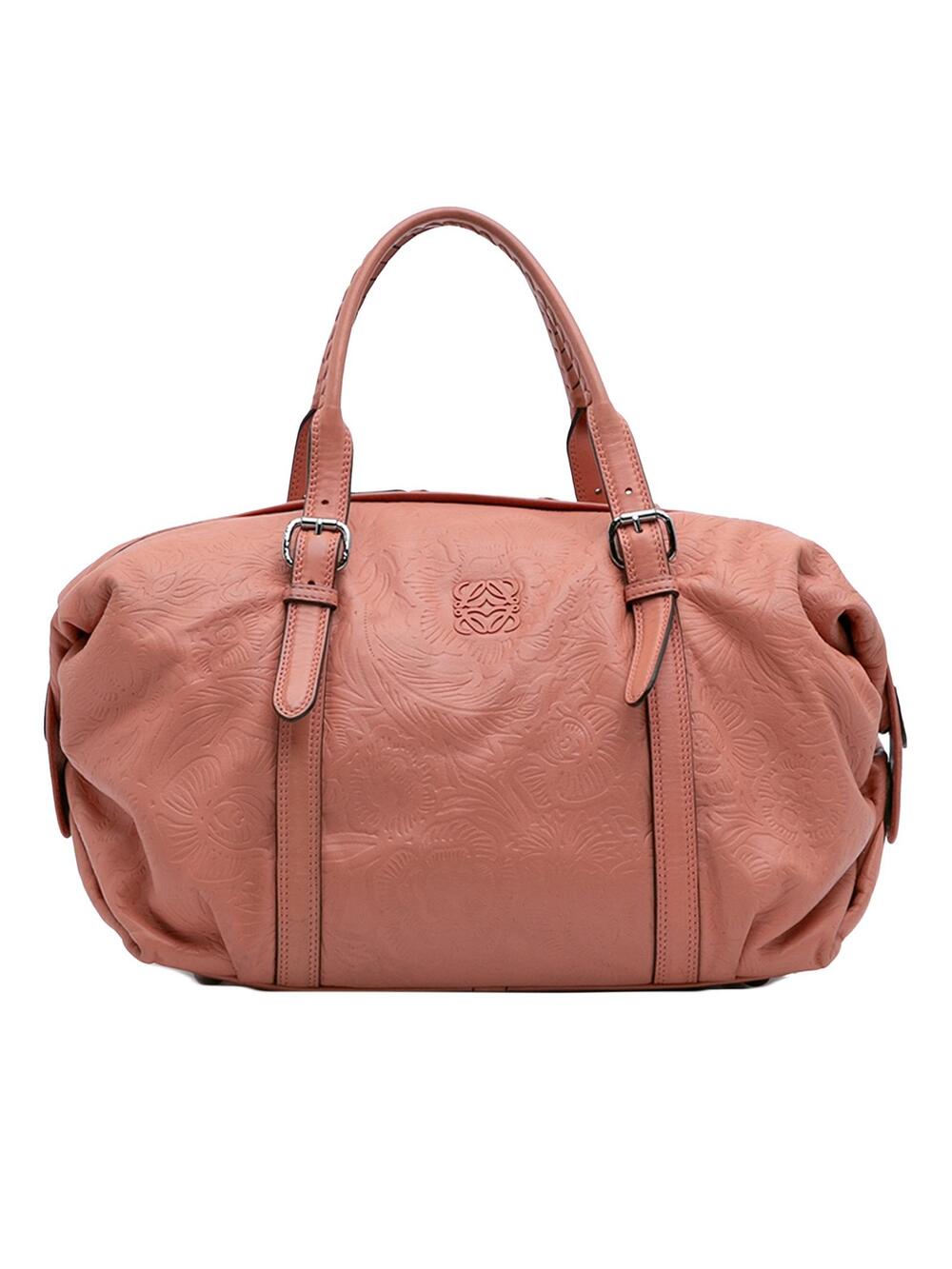 Loewe Embossed Leather Anagram Boston #360552L56B